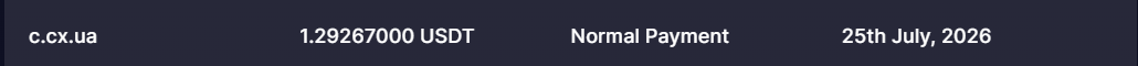 Cxua payment proof